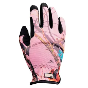 Big Time Products 9805-23 Women's Medium Camo Work Gloves - Polyurethane, Heavy Duty, Large Absorbent Terry Cloth, Adjustable Wrist Strap