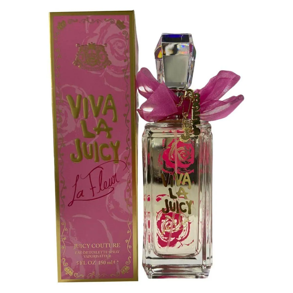 Juicy Couture Viva La Juicy La Fleur Spray-Based Women's Floral EDT Fragrance - 5 fl oz Bottle, Honeysuckle, Bubbly, Berry Aromas, New In Box, Floral Fragrance, Bottle Women's Fragrance