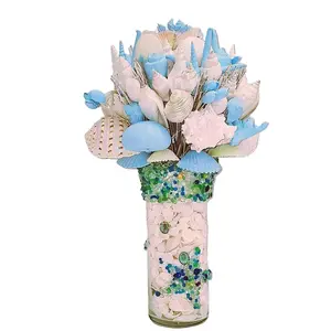 Seashell Bouquet in Paradise Blue Color in 2 Sizes