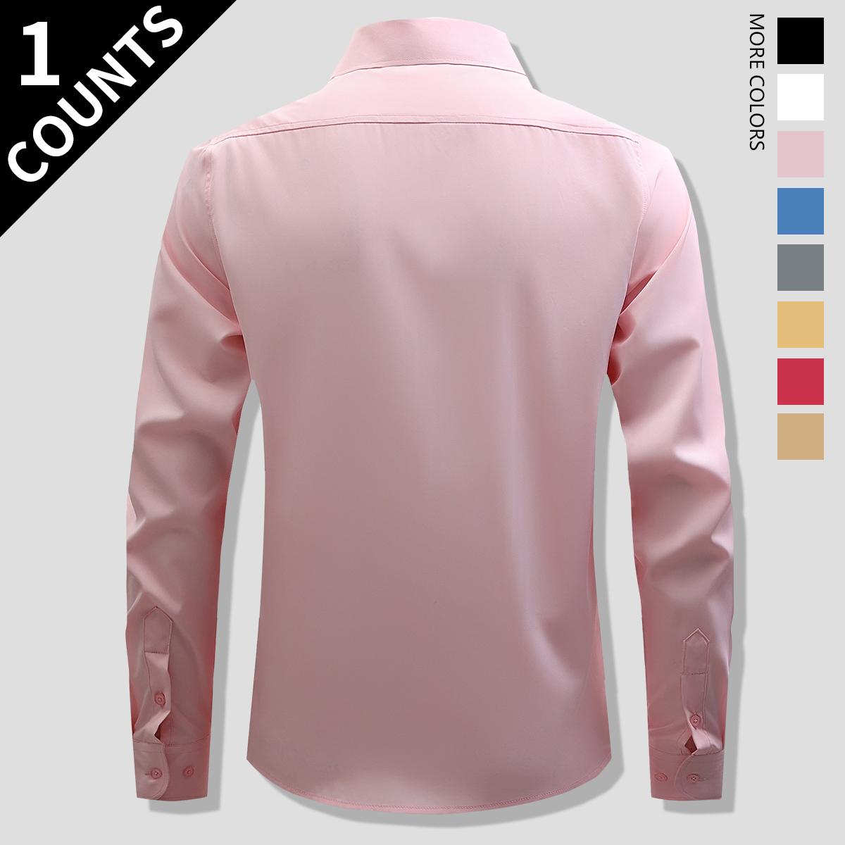 Men's Classic Slim Fit Dress Shirt – Professional Long Sleeve Button-Down – Versatile Tailored Look for Business, Weddings, and Everyday Essentials