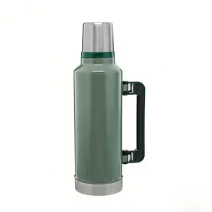 Large Capacity Stainless Steel Thermos, Household Vacuum Flask, Portable Camping & Travel Kettle,1900ML-64oz
