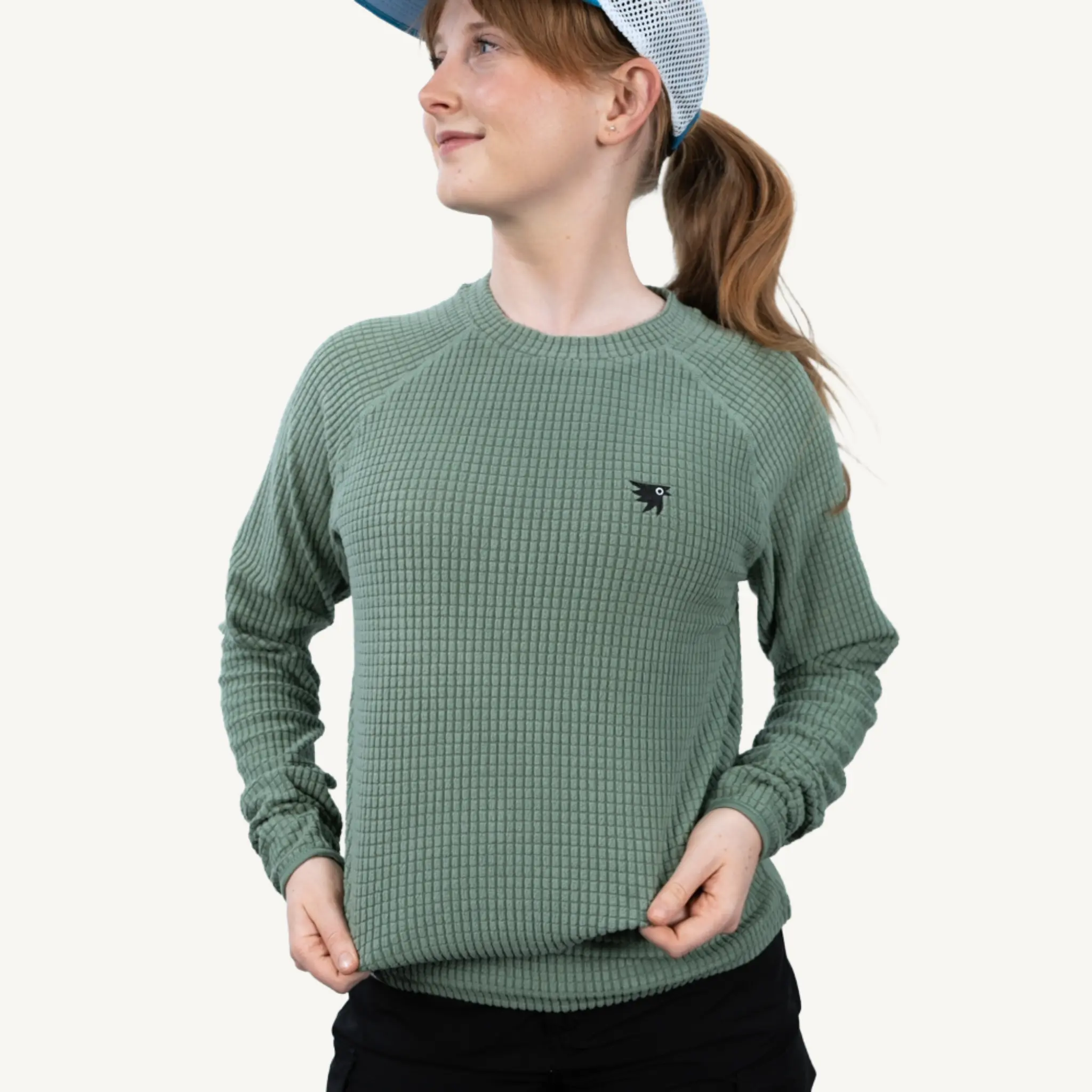 Women’s Dawn – Grid Fleece Mid-Layer Crewneck