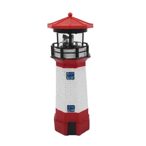 Solar Powered Lighthouse Design Outdoor Light, Solar LED Light with Smart Sensor, Outdoor Landscape Light for Garden Yard Decoration