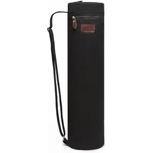 Yoga Mat Bag,Full-zip Exercise Yoga Mat Canvas Carry Bag for Women and Men - Double Storage Pocket,Easy Access Zipper, Adjustable Shoulder Strap and Handle,Fits Most Mat