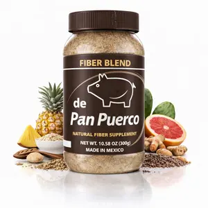 New Viral Fibra de Pan Puerco Daily Fiber 10.58oz (300g) | La Pomada Mexicana ahora en Fibra - Moringa, Psyllium Husk, Nopal, Flaxseed (Linaza) & Agave Blend, Plant-Based Fiber Powder, Easy to Mix