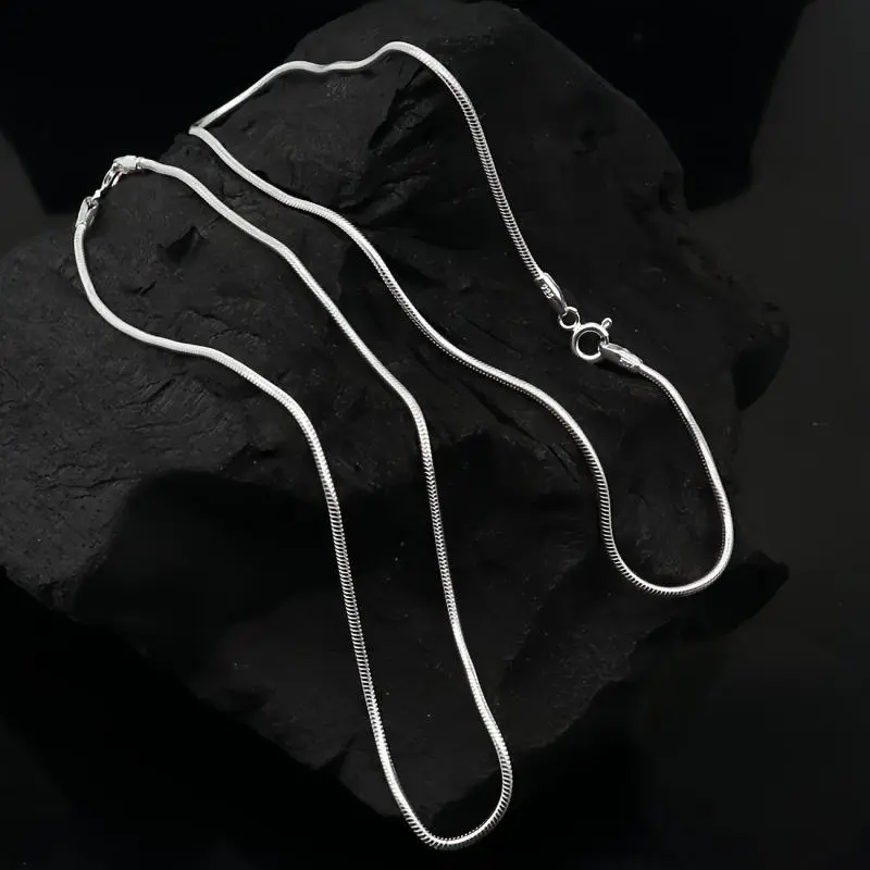 Handmade 1mm Round Beads Snake Bone Necklace - Casual Classic Design, Ideal Valentine's Day Gift, Buy 2 Get 1 Free Fashion Costume Jewelry Accessory (Bone Necklaces for Daily Wear)