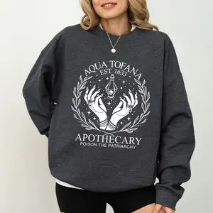 Aqua Tofana Apothecary Sweatshirt, Women Crewneck, Women's Rights Sweaters, Casual Womenswear
