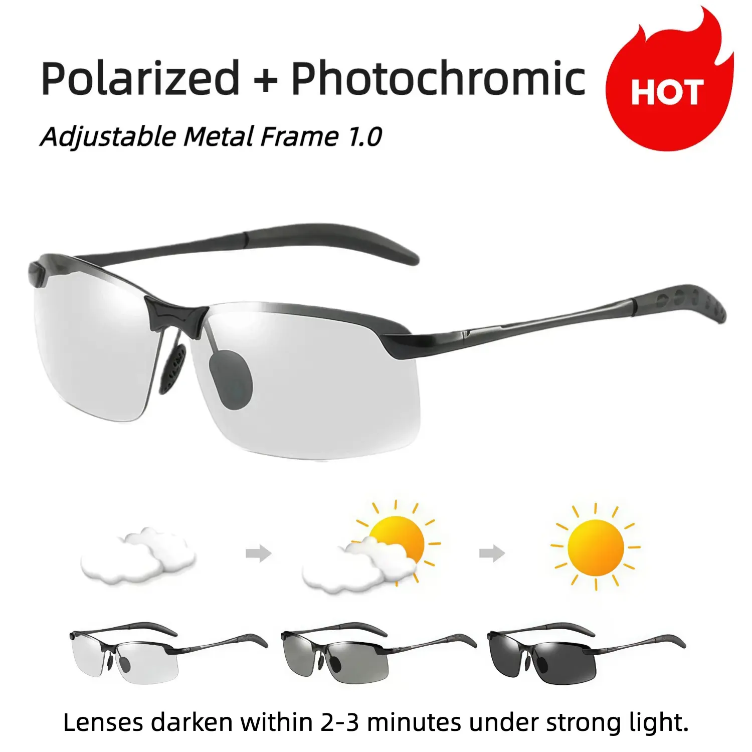 Paleshy Polarized Lightweight UV Resistant Frame Sunglasses for Men & Women Classic Rectangular Design with Strong Metal Hinges for Outdoor Activities Featuring HD Polarized Lenses & TAC UV Protection Uv Protection