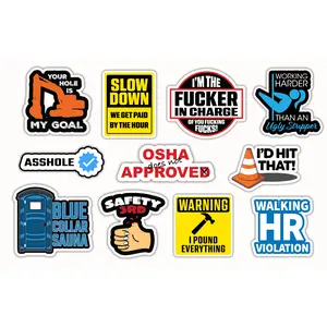 Funny Sticker Sheet Blue Collar & Sarcasm Stickers (11 Total!) - Waterproof