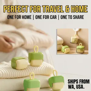 Mini Pet Hair Lint Roller, Washable, Reusable and Portable Pet Hair Remover for Clothes,Travel, Fit in most of handbags (Color Green and Baige)