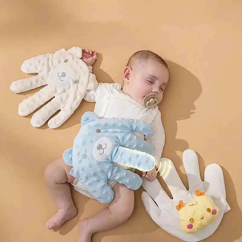 Baby Sleeping Palm Simulation Mother Palm Baby Sleep Automatic Beater for Infants Baby 1 2 3 Years Soft Soothing Hand Pillow Newborn Swaddle