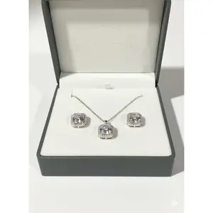 Christmas Gift for Her – Moissanite Diamond Jewelry Set, 925 Sterling Silver, Lab Certificate Included” (Copy)
