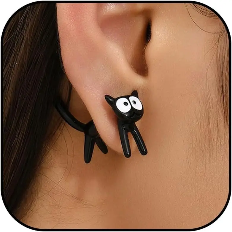 Cat Earrings for Women Trendy Stuff Cute Funny Animal Bite Stud Earrings Cat Jewelry Gifts for Animal Lovers  Gift