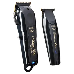 Wahl Professional Cordless Barber Combo Includes Magic Clip Blending Clipper and Detailer Li Trimmer 100 Min Runtime