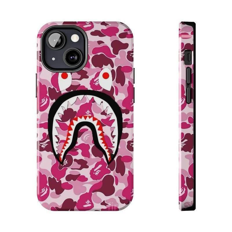 Shark Camo Collage Phone Case, Camo Shark For iPhone 8, iPhone 16 15 14 13 12 11 X XS Pro Max, Army Phone Case, The Rookie TV Series Movie  Inspired by the act