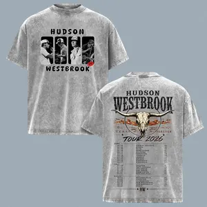 Hudson Westbrook Texas Forever Tour 2026 Vintage Washed T-Shirt, Country Music Concert Tee, Western Cowboy Longhorn Graphic Shirt, Double Sided Tour Dates Tee, Southern Country Fan Gift, Unisex Heavy Cotton Streetwear Apparel Top