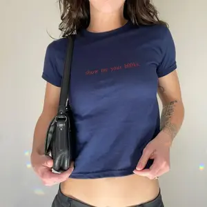 Show me your b00ks Baby Tee, Y2K Aesthetic, Booktok Gifts for Friend, Smut Tshirt, Hot Girls Read Tee, Vintage Book Tee