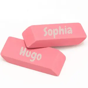 Personalized pink eraser Personalized pink eraser