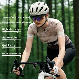 Premium Women's Long Sleeve Short Sleeve Bike Jersey, Stylish Gradient Print, High Elasticity Quick Dry Cycling Shirt for Women