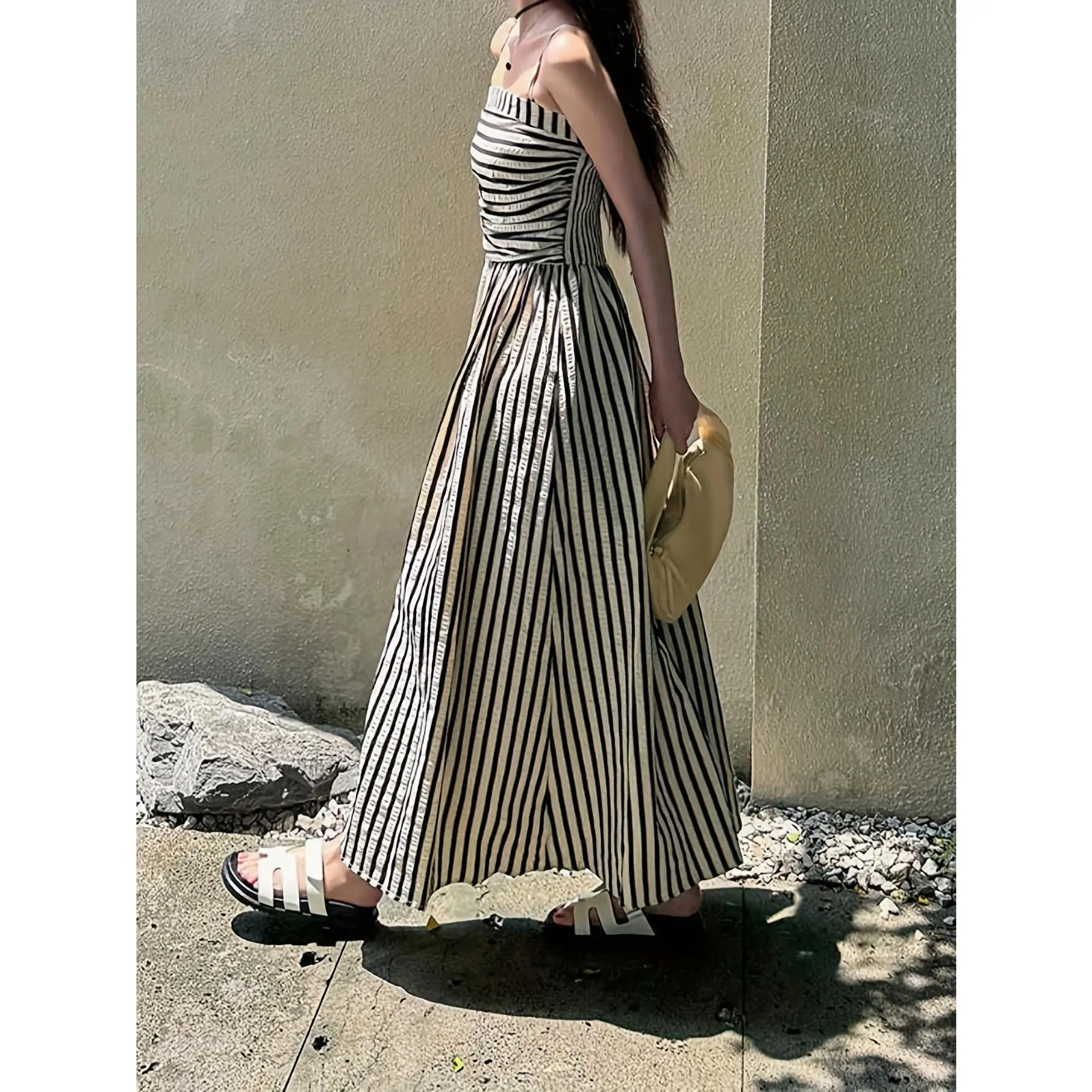 vertical striped off the shoulder dress Zara Vertical Striped Off The Shoulder Short Sleeve Mini Dress Size Medium