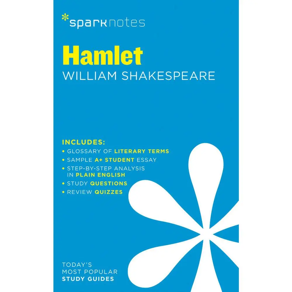 Used Hamlet SparkNotes Literature Guide - Paperback, 0.29 lb, Ideal for Late-Night Studying, Paper Writing (English), Review Quizzes