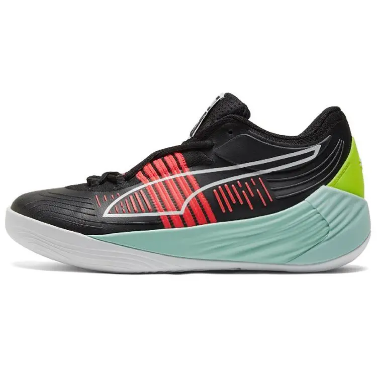 Men's PUMA Fusion Nitro Casual Trainers - Black Eggshell Blue Hoops Shoes, Sports Shoes