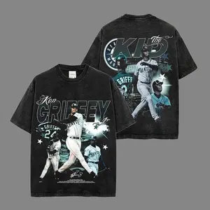 The Kid Ken Griffey 24 Shirt V2 Premium 100% Acid Wash Cotton, TheNatural Shirt, Griffey Nation Shirt, Baseball Outfit, BaseballDrip, Game Day Outfit, Streetwear Shirt