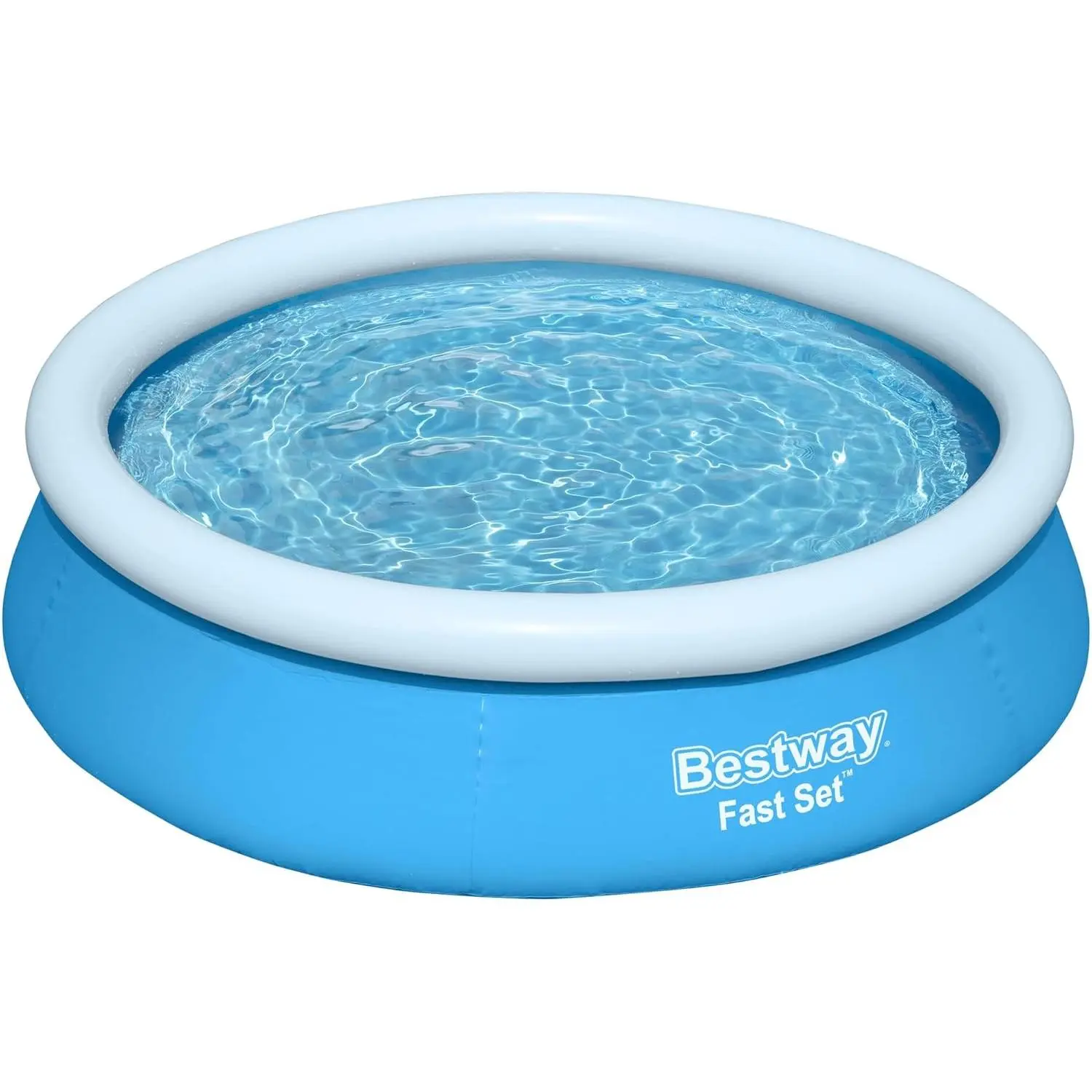 Bestway Fast Set Inflatable Above Ground Pool | 6' x 20" Round | Puncture-Resistant Tritech Material | 248 Gal Capacity | Easy Setup & Storage | Inflatable Top Ring Swimming Pool for Kids