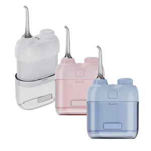 Mini Portable Oral Irrigator Test Winner Small Electric Oral Irrigator Travel Wireless Mobile Water Flosser for On the Go Dental Shower 3 Modes & 3 Nozzles for Home and Travel