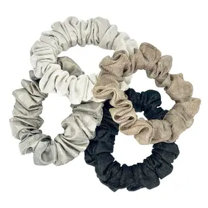 Silver Hair Scrunchies