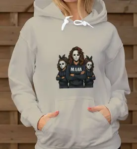 Mama & Mini Halloween Masked Duo – Spooky Family Matching Graphic Tee for Women and Kids