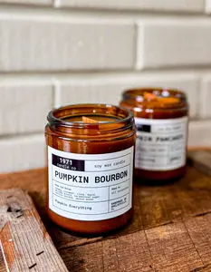 Pumpkin Bourbon Wood Wick Candle or Melts