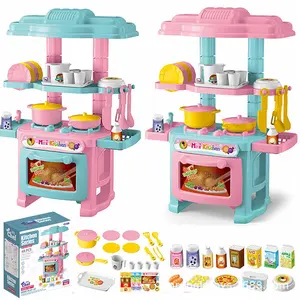 Random Color Mini Kitchen Playset, 2 Counts Simulated Kitchen Toy with Accessories, Toddler Play Kitchen, Pretend Play Kitchen Toy for Kids, Birthday Gift