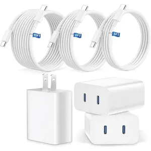 15 16 Pro Max Charger Fast ,3 Pack 45W Dual Port USB C Charger Block with 3/6/10FT Long Type C   for  16/16 Pro Max/16Pro/15/15 Pro Max/15Pro/Plus/iPad/Galaxy S24/S25