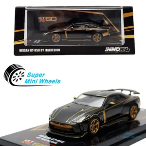 INNO64 1:64 Nissan GT-R50 By Italdesign (Black/Gold) Model Car