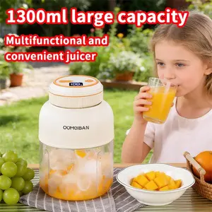 BPA-Free Portable Blender 800ml 38-Blade – Baby-Safe Material, 2 Lids, 10 Drinks per Charge, 365-Day Warranty