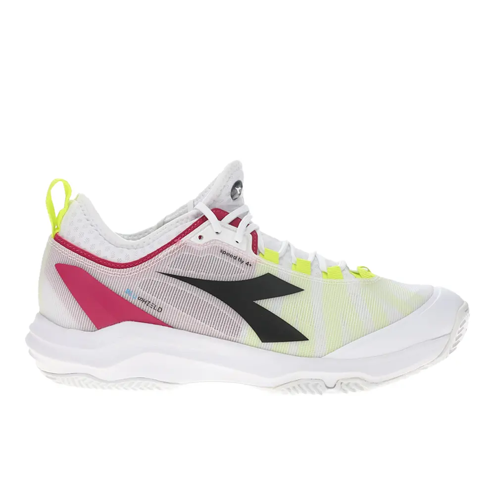 diadora Womens Speed Blushield Fly 4 Plus Clay Tennis Sneakers Shoes - White