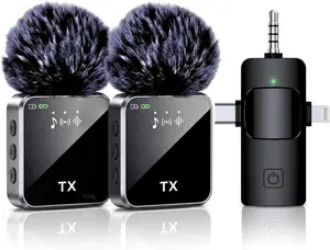 Wireless Lavalier Mic with Noise Cancellation – 25m stable transmission, 10-hour battery, universal receiver. Perfect for vlogs, interviews, podcasts, or live streams – crystal-clear audio without the tangled cords. Just clip and create