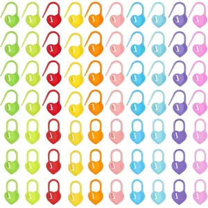 100 count Crochet Stitch Markers Plastic Knitting Stitch Markers Heart Locking Stitch Marker Colorful Crochet Stitch Markers for Knitting Crocheting DIY Craft Project
