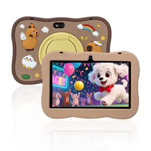 7 Inch Android Tablet, Parental Control Tablet with Soft Silicone Case, HD Screen Tablet for Gaming, Movie, Music, Electronic Painting, Story
