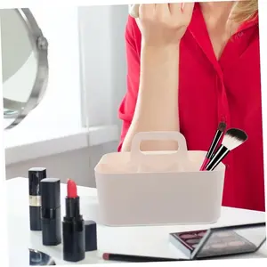 Large Capacity Plastic Storage Rack, Pen Holder, Cosmetic Organizer, Pencil & Marker Stand, Durable Design, Handheld, Home Office School Use