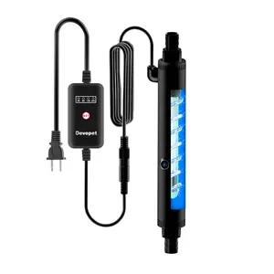 Devopet Aquarium U-V Light, Al-gae Clean Light for Fish Tank, Green Water Clean Light with Timer, Amphibian Aquarium U-V Lamp for in-Line and in-Tank Use