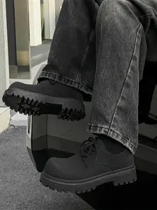 Men's Business Fashion Solid Color Lace Up Dress Shoes, Fashionable Comfortable Low Top Shoes for Daily Wear, Casual Versatile Shoes for Men, Boy, PU Leather Shoes