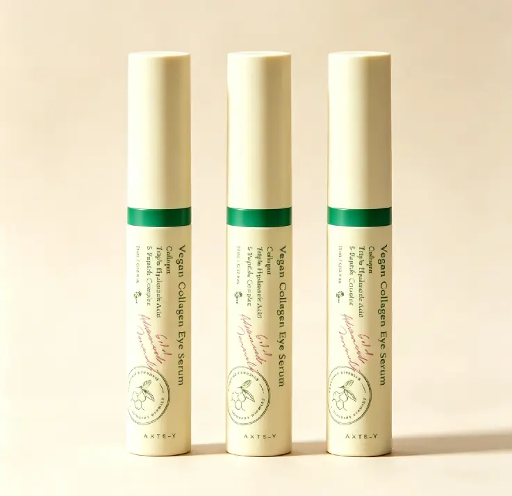 AXIS-Y Vegan Collagen Eye Serum (3pcs) Korean Daily Skincare Treatment with Triple Hyaluronic Acid, Peptides for Under-Eye Firming and Elasticity Improvement, Dark Circles Treatment, All Skin Types, Pack, Brightening, Multi-Pack