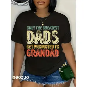 100% Cotton Mens Only The Greatest Dads Get Promoted To Grandad T-Shirt