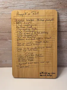 Handwriting Custom Cutting Board - Personalized Laser Engraved Recipe Board for First Holidays Wedding Gifts & Housewarmings