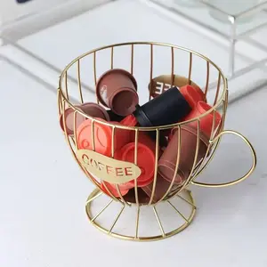 Modern Nordic Coffee Capsule Rack, Luxurious Iron Art Storage Shelf, Snack Candy Organizer, Cafe Display Stand