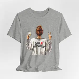 Gen X Survivor Wine Girl – Funny Retro Gen X Tee, Gen X Women, Gift for Women, Gift for Gen X Women