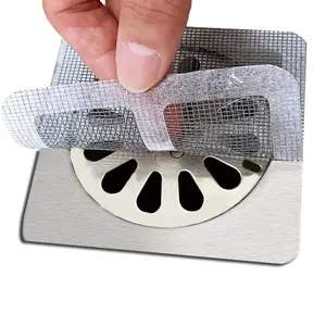 15 PCS Floor Drain Strainer Cover for Hair Stopper, Sewer Hair Blocking Sticker Filter, Disposable Hair Drain Sticker for Bathroom, Laundry, Bathtub, Kitchen,Sink,Home Bathroom Accessories,  Restroom Essentials Bathroom Accessories