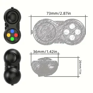 Colorful Rainbow Handle Fidget Pad, Fidget Cube for Anxiety Stress Relief, Portable Sensory Toy for Focus and Relaxation